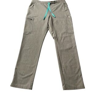 Figs Women's Gray Scrub Pants with lots of pockets size medium